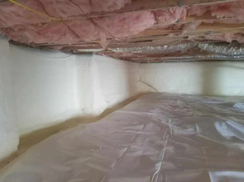 Crawl space encapsulation with closed-cell spray foam for Attic Insulation in Alliance